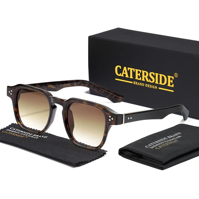CATERSIDE Classic Square Sunglasses Men Core Insert Temple Luxury Brand Sun Glasses Women Travel Beach Party Festival Gifts