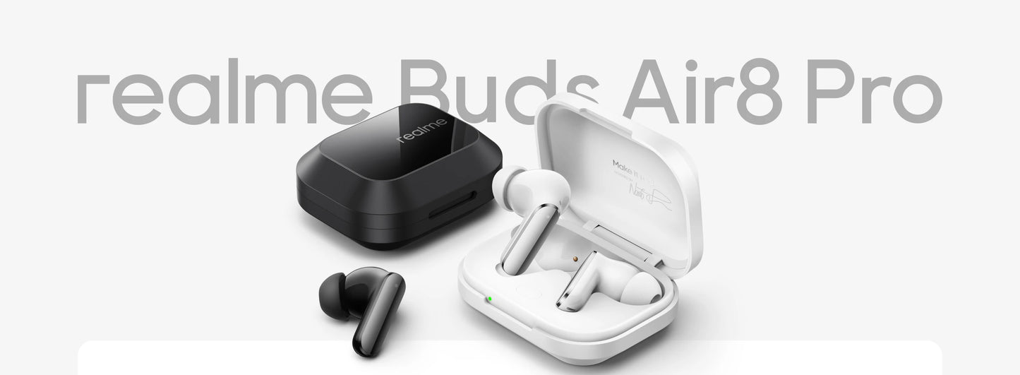 realme Buds Air 8 Pro Global Version 55dB Active Noise Cancelling True Wireless Earphone Bluetooth 6.1 LHDC 5.0 TWS Earbuds IP55