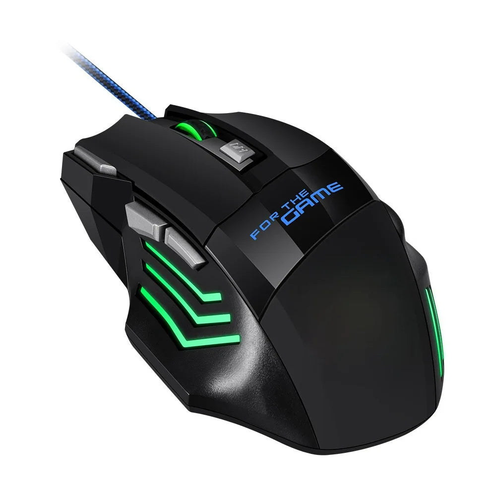 1 db új Hyperspeed USB gamer egér RGB háttérvilágítással, ergonomikus gamer egér, 7D e-sport vezetékes egér laptophoz és gamer PC-hez