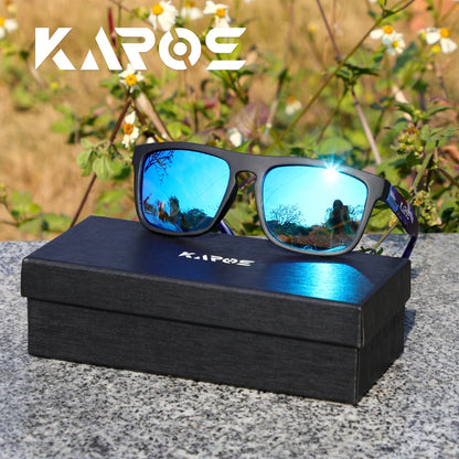 Karos Vintage Polarized Sunglasses Fashion Square Travel Driving Fishing Glasses Men Women Sports UV400 Eyewear Box YZ2024WB