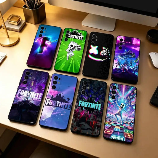 F-Fortnites-PC Game Phone Case For Samsung S25, S24, S21, S22, S23, S30, Ultra, S20, Plus, Fe, Lite, Note, 10, Black Cover