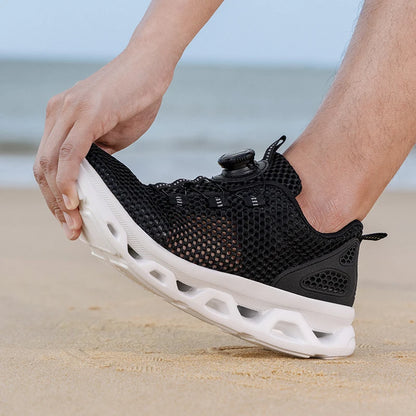 Unisex sneldrogende barefoot-waterschoenen voor watersporten in de buitenlucht, riviertrekking, wandelen langs beekjes, varen; lichtgewicht met draaibare gesp