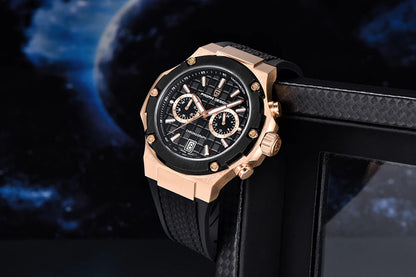 PAGANI DESIGN men’s quartz watches – Luxury sports chronograph, water-resistant, featuring luminescent hands and a sapphire crystal with anti-reflective coating