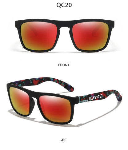 Karos Vintage Polarized Sunglasses Fashion Square Travel Driving Fishing Glasses Men Women Sports UV400 Eyewear Box YZ2024WB