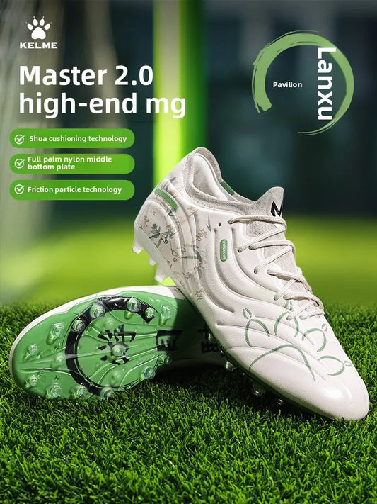 Kelme Men's Football Shoes Adult Mg Short Spikes Artificial Turf Training Football Boots Indoor Anti-slip Soccer Shoes