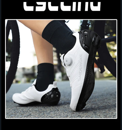 Unisex nye cykelsko – professionelle, lette, luksuriøse og originale landevejs-/MTB-racercykelsko i gummi til mode, cykel, streetwear og sport
