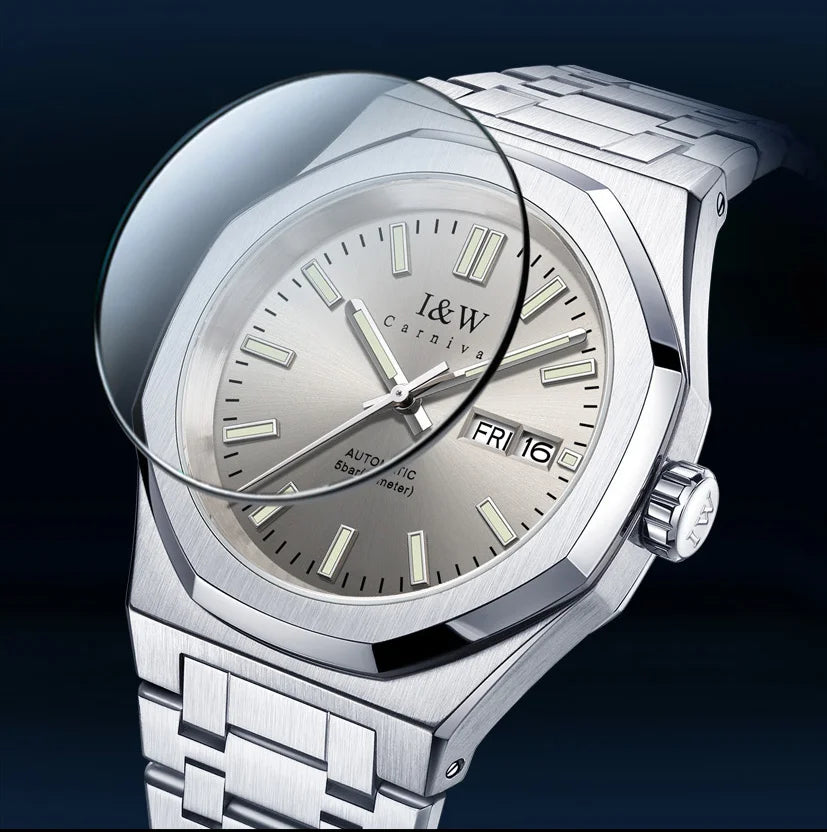 Montre mécanique pour homme CARNIVAL – Montre-bracelet automatique de luxe, verre saphir, mouvement MIYOTA, étanche jusqu'à 50 m