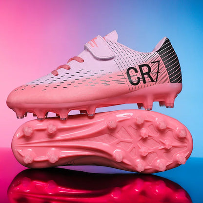 Nouvelles chaussures de football pour enfants, chaussures de sport d'extérieur, chaussures de football pour garçons et filles, chaussures de football à boucles, chaussures de futsal, pointures 28-39