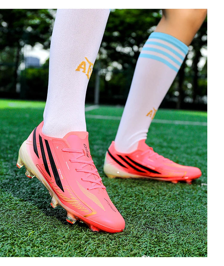 Chaussures de football pour hommes, baskets confortables, chaussures de football de haute qualité avec crampons longs pour garçons - Conception durable et résistante à l'usure
