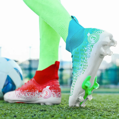Talla 31-45 Zapatillas de fútbol para hombre, botas de fútbol para mujer, tacos de fútbol para niños, zapatillas de entrenamiento para adolescentes, calzado deportivo transpirable