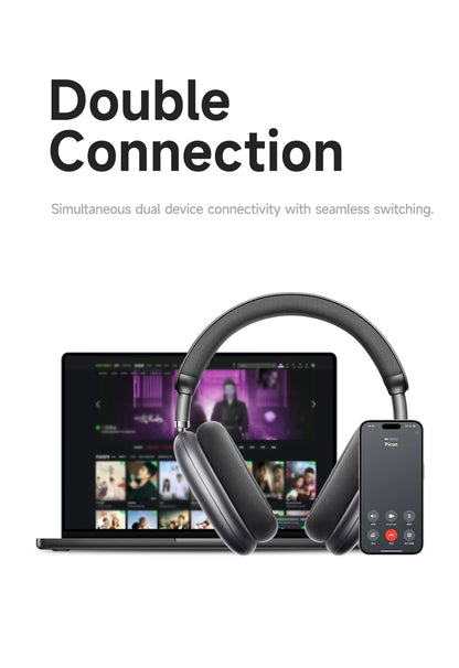 Auscultadores Sem Fios Picun F8 Pro ANC com Seguimento da Cabeça, Áudio Espacial 3D, ANC -52dB, Auscultadores Bluetooth HIFI com Microfone HD ENC, Baixa Latência e APP