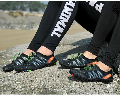 Pánské aqua boty do vody a na plavání, dámské tenisky, dětské barefoot boty pro chlapce, plážové sandály, rychleschnoucí obuv k řece, moři, potápění a do posilovny