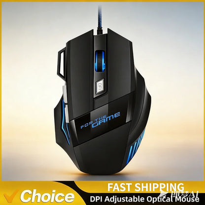 G6 USB Wired Gaming Mouse 7 Buttons with Scroll Wheel 5500DPI Adjustable Optical Ergonomic E-sports Mice for Laptop PC Xiaomi