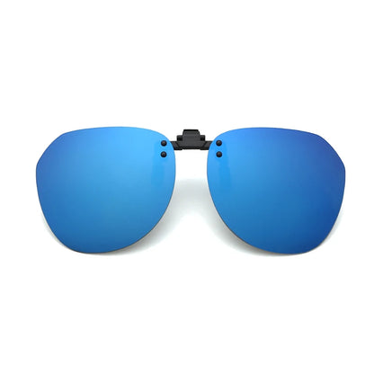 Men Fashion Clip On Polarized Sunglasses Lens Women Driver Flash Mirror Lens Sun Clips Glasses Cover Night Vision Eyewear UV400