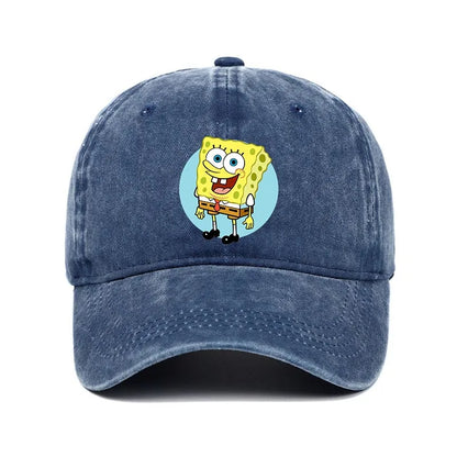 Fashion Cute SpongeBobs Baseball Cap Movie Cartoon Role Adult Men Women Sport Casual Sunshade Adjustable Anime Peaked Mesh Hat