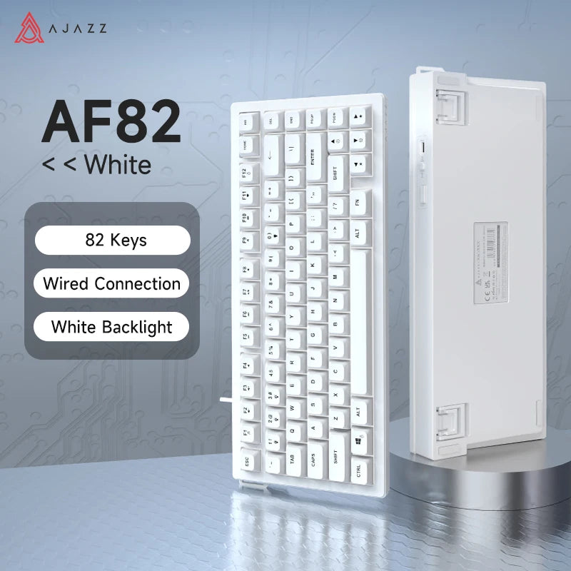 Tastiera AJAZZ AF82 Office Low Profile RGB cablata/wireless da gaming, layout 75% con 82 tasti, batteria 4000mAh per Win/Mac