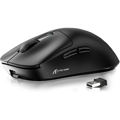 ATTACK SHARK X3 trådløs gamingmus PixArt PAW3395 49g SUPERLIGHT, BT/2.4G trådløs/kablet, 6 justerbare DPI op til 26000