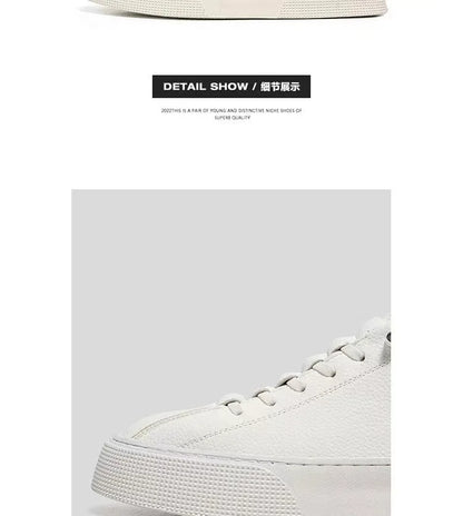 Zapatillas deportivas para hombre, calzado informal, zapatos planos para hombre, zapatillas ligeras de cuero sintético (PU), calzado transpirable, zapatillas deportivas blancas para hombre