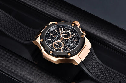 PAGANI DESIGN men’s quartz watches – Luxury sports chronograph, water-resistant, featuring luminescent hands and a sapphire crystal with anti-reflective coating