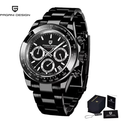 Nuevo original PAGANI DESIGN PD-1664 reloj de pulsera de lujo para hombre con movimiento de cuarzo japonés VK63, cristal de zafiro, cronógrafo impermeable dorado