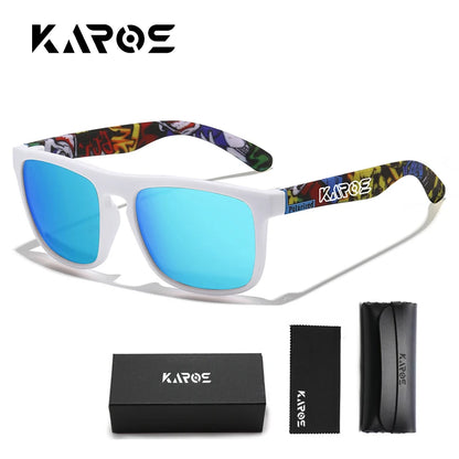 Karos Vintage Polarized Sunglasses Fashion Square Travel Driving Fishing Glasses Men Women Sports UV400 Eyewear Box YZ2024WB