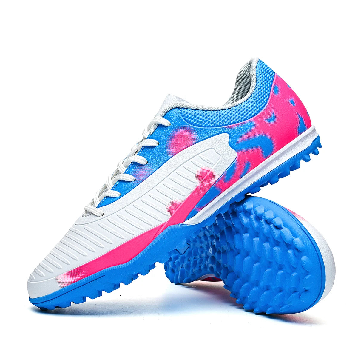 Nouvelles chaussures de football TF pour adultes, surface en PU flexible, semelle antidérapante pour terrain synthétique, idéales pour l'entraînement au football amateur, modèle unisexe.