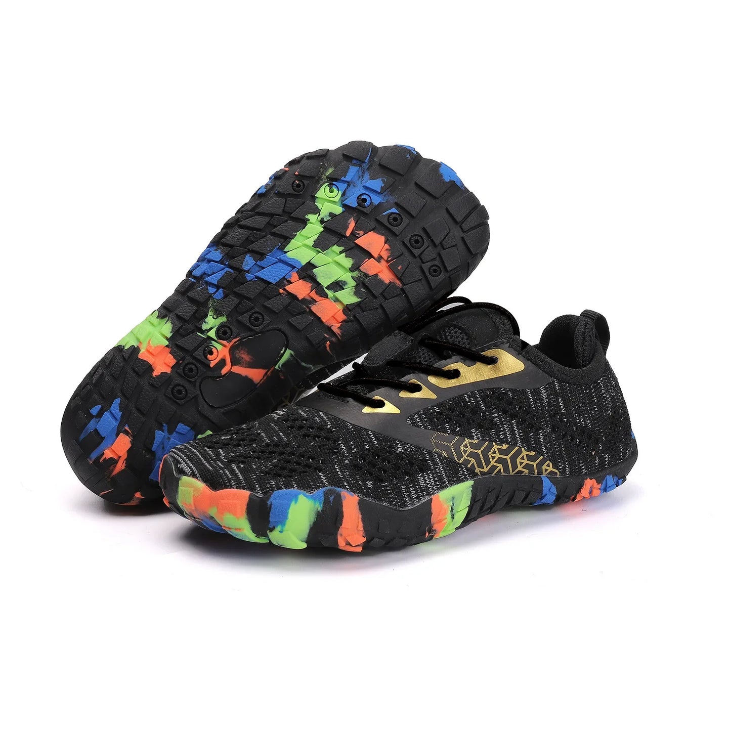 New Children's Aqua Shoes Women Colorful Walking Sports Upstream Wading Sneakers Breathable Mesh Five Fingers Swimming Water Shoes