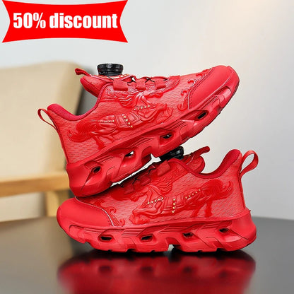 Children's Sports Shoes Fashionable Mesh Campus Student Cushioning Training Shoes New Breathable Non-Slip Daily Jogging Shoes