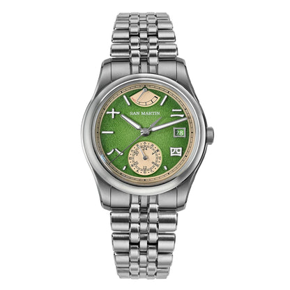 San Martin 39mm Miyota 9132 Power Reserve Display Men Luxury Sport Watch Automatic Mechanical Waterproof Original Design SN0144