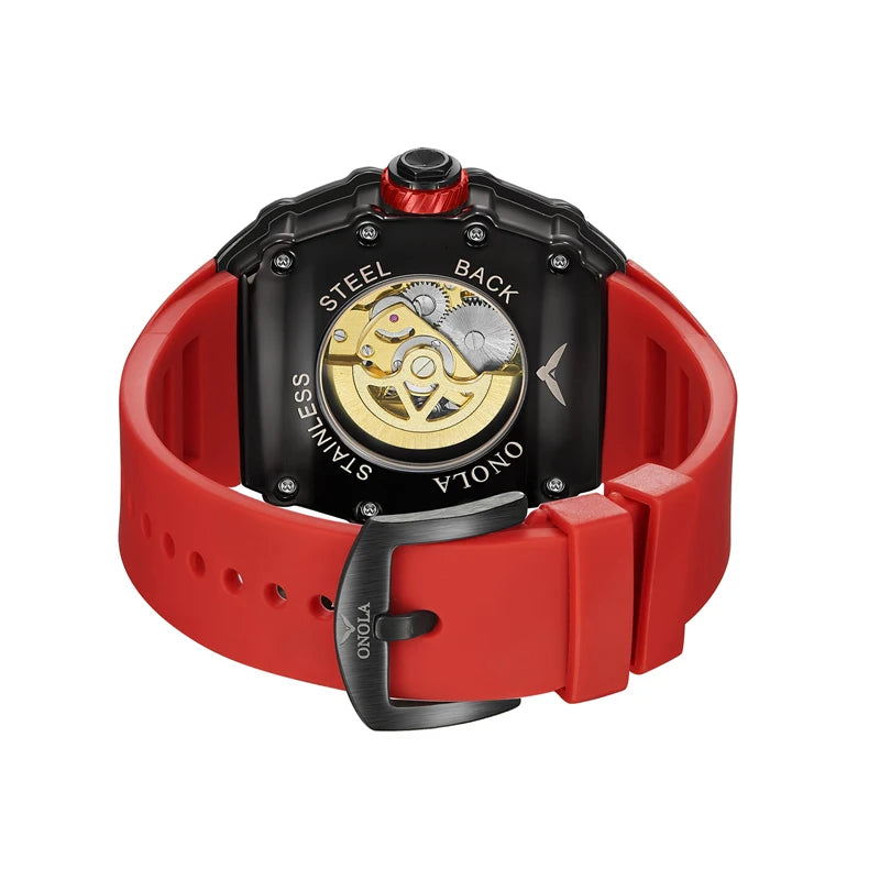 New Luxury Fashion Watches Men ONOLA Brand Hollow Full Automatic Mechanical Men Watch Waterproof Clock