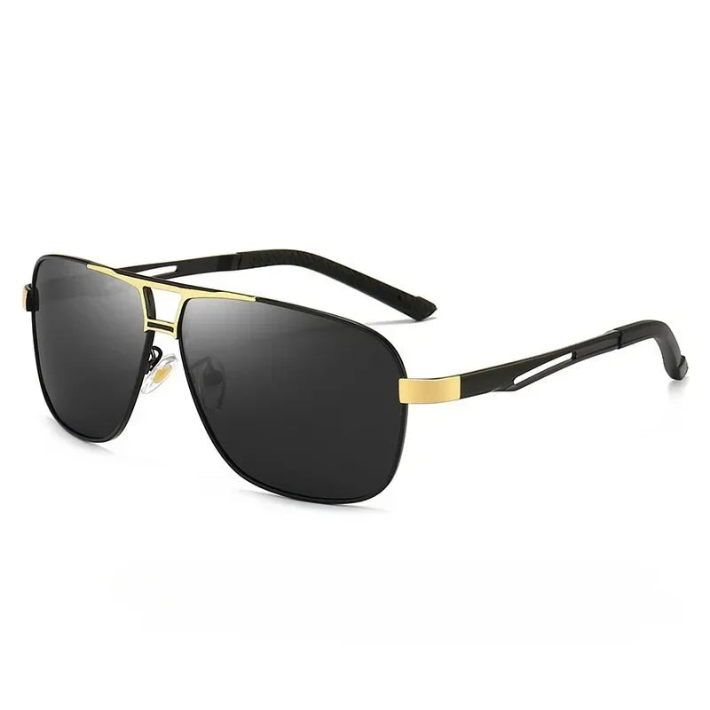 1PC Top Aluminum Magnesium Square Polarized  Photochromic Sunglasses Men Sun Glasses Safety Driving Oculos De Sol Masculino