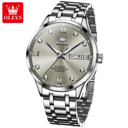 OLEVS 9946 Men’s Automatic Watch – A luxury mechanical wristwatch featuring a calendar with date display, ideal for businessmen.