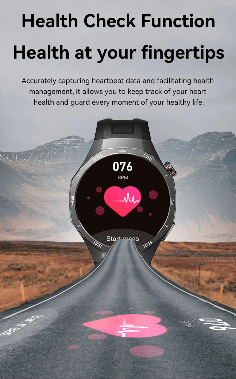 LAXASFIT 2026 New Smart Watch Men's 1.52 HD Screen Bluetooth Talk Heart Rate Monitor Men Women NFC Outdoor Sports Smart Watch