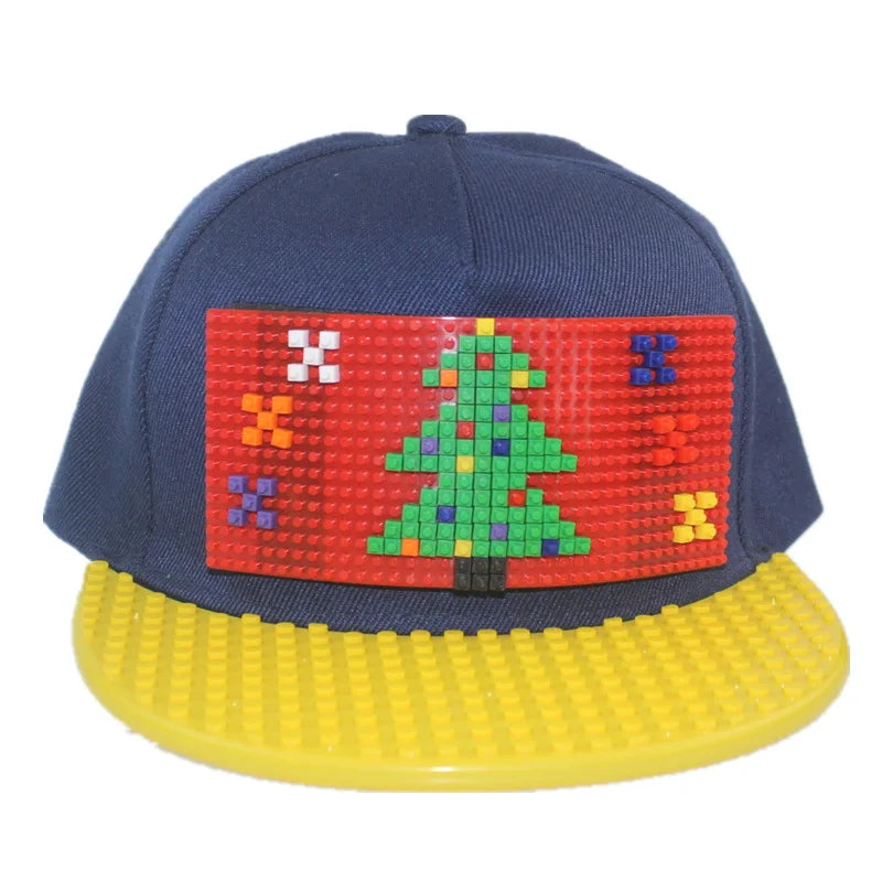 Karikatūrinės „Patchwork“ beisbolo kepurės, „DIY“ blokai, „Snapback“ kepurės, hiphopo kepurės vyrams ir moterims, nuimami „Pixels“ elementai, „Dad Hats“ kepurės, kepurės vaikams ir suaugusiems