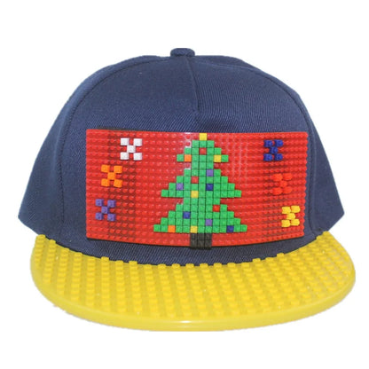 Karikatūrinės „Patchwork“ beisbolo kepurės, „DIY“ blokai, „Snapback“ kepurės, hiphopo kepurės vyrams ir moterims, nuimami „Pixels“ elementai, „Dad Hats“ kepurės, kepurės vaikams ir suaugusiems
