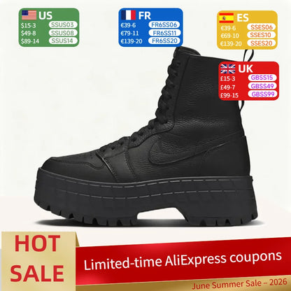 Nike Jordan Air Jordan 1 Brooklyn Jednostavne, mekane, neklizajuće, izdržljive, lagane gležnjače za žene s okruglim vrhom, crne FJ5737-001