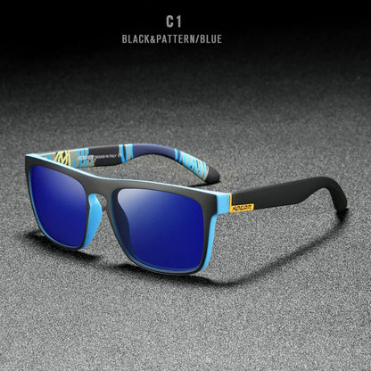 KDEAM Polarized Designer Square Sunglasses Men or Women Elastic Paint Frame Mirror Sun Glasses 17 Colors Available
