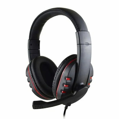Casque gaming filaire avec éclairage, microphone réglable, son surround stéréo, coussinets auriculaires doux, pour PC, ordinateur portable et téléphone