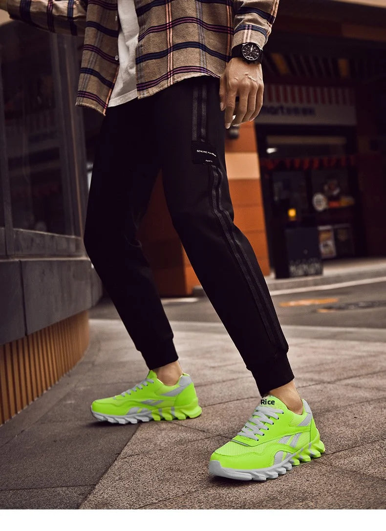 men's and women's running shoes breathable casual sneakers anti-slip vibration comfortable walking shoes 38-46