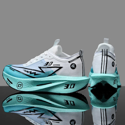 Zapatillas deportivas de carbono para hombre, antideslizantes, acolchadas, cómodas, para carreras, entrenamiento y running; zapatillas de tenis de malla, informales para mujer