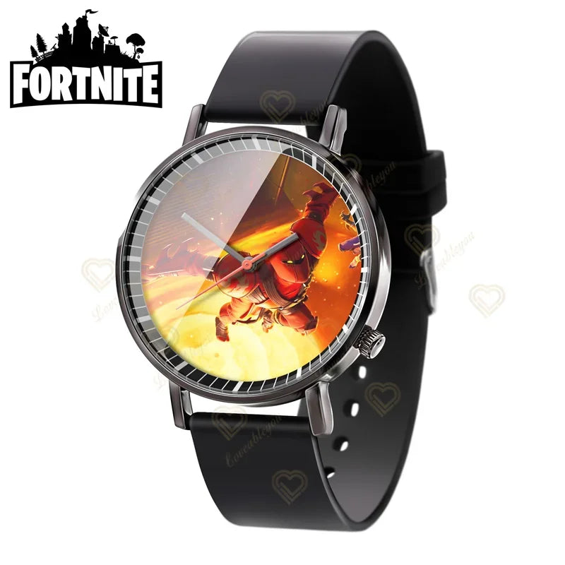 Wrist Watch F-Fortnite Cook Watch Trend Fashion Creative Quartz Student Watches Battle Game Figure Model Kids Birthday Gift