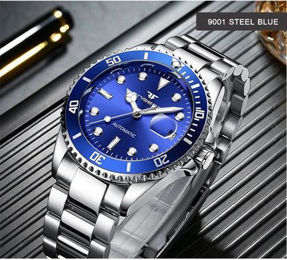 BINBOND mechanical wristwatches for men: luxurious, luminous, water-resistant, automatic, tourbillon, skeleton