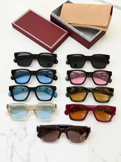 Sterett Luxury Sunglasses Acetate Frame Handmade Limited Edition Paddle Temples Premium Quality