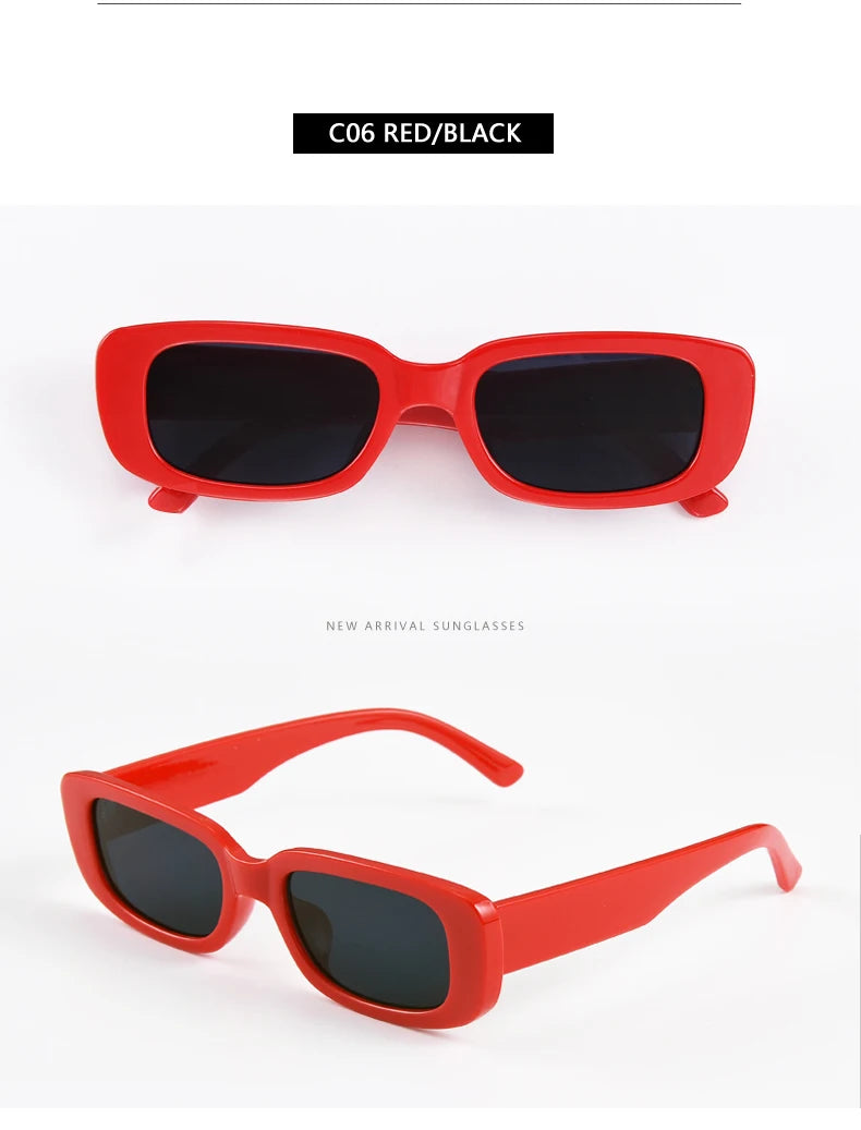 Square Sunglasses Men Rectangle Brand Designer Small Sun Glasses Male Retro Black Lens Driving Fishing Oculos UV400