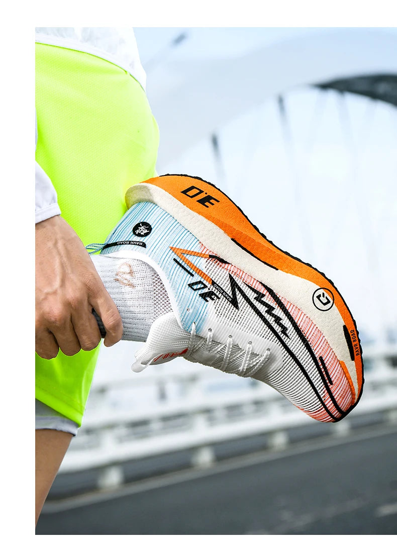 Zapatillas deportivas de carbono para hombre, antideslizantes, acolchadas, cómodas, para carreras, entrenamiento y running; zapatillas de tenis de malla, informales para mujer