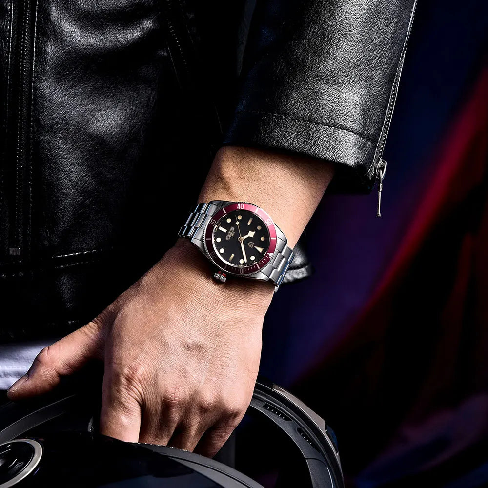 PAGANI DESIGN men’s automatic watch – BB58 luxury model, mechanical sports wristwatch, made of stainless steel and water-resistant