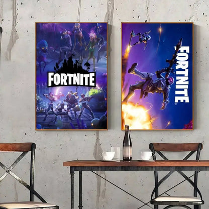 Αφίσα-αυτοκόλλητο cool F-FORTNITE υψηλής ευκρίνειας, ιδανική για αναβάθμιση των τοίχων στο σπίτι και στο δωμάτιο, διαθέσιμη σε ποικιλία στυλ.
