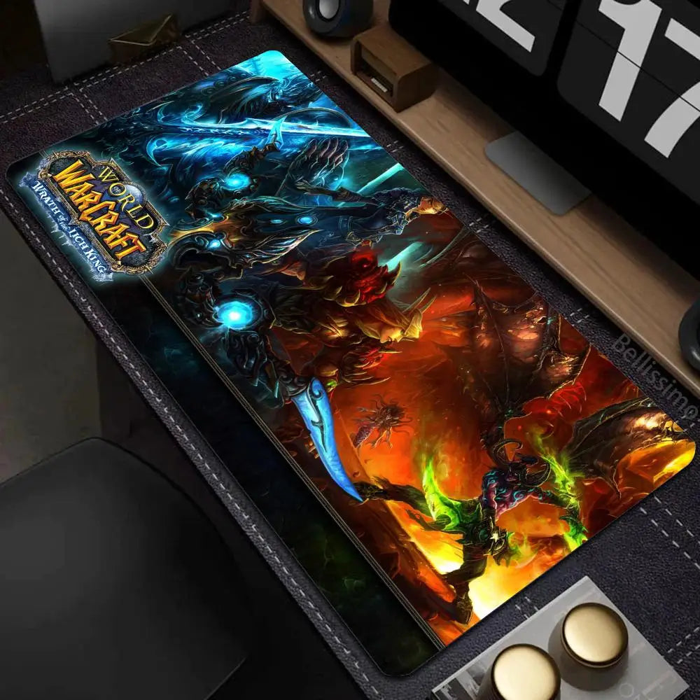 Natural Horde Alliance Mauspad aus Gummi, groß, für Computer-Schreibtisch, Tastaturmatte, HD, World of Warcraft Gaming-Mauspad mit Speed-Lock-Kante
