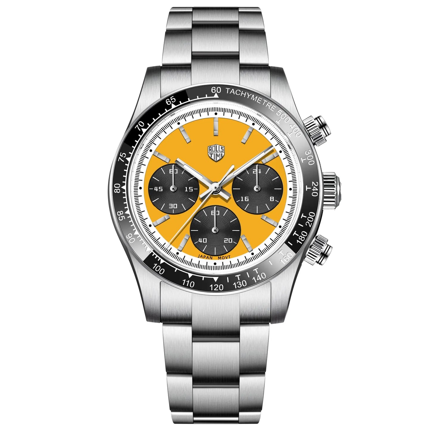 Rossitimi Casual Elegance Men Quartz Watch Light Luxury Premium Stainless Steel Sapphire Small Three-Pin Luminous Diving Watch
