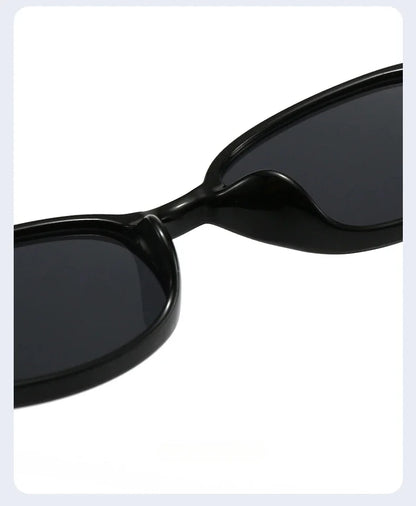 Personalized oval-shaped small frame plastic-rimmed sunglasses for men and women, suitable for daily sun protection